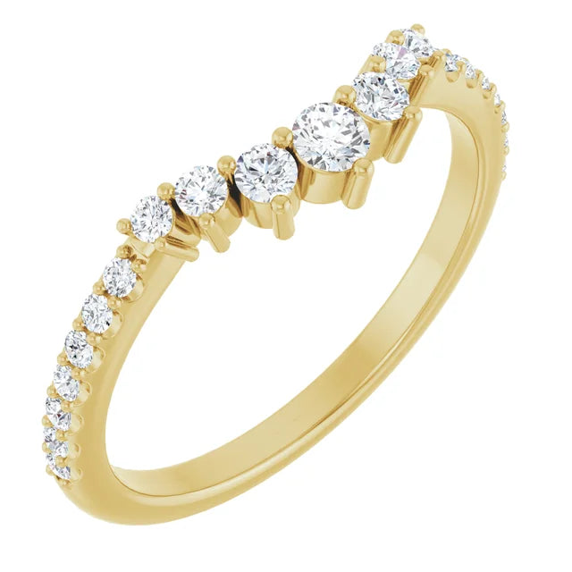 Angetenar - Diamond Set Contoured Band-The Diamond Setter