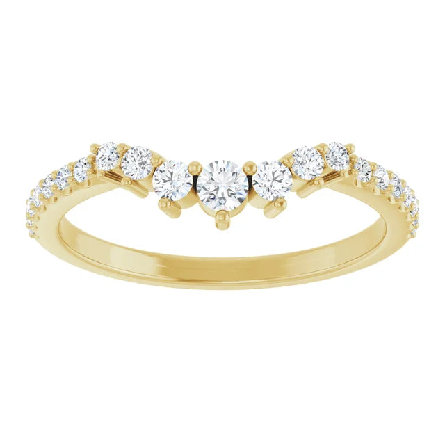 Angetenar - Diamond Set Contoured Band-The Diamond Setter