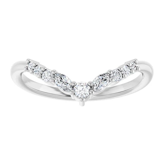 Ankaa - Chevron Diamond Contoured Band-The Diamond Setter