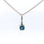 Dainty aquamarine and diamond pendant-The Diamond Setter