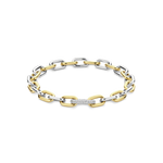 925 Silver and Gold Plated Linked Bracelet-The Diamond Setter