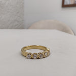 18ct Yellow Gold Open Bezel Half Eternity Ring-The Diamond Setter