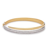 Two Toned Diamond Set Embrace Bangle-The Diamond Setter