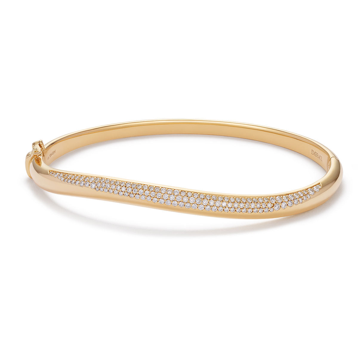 Diamond Curve Embrace Bangle-The Diamond Setter