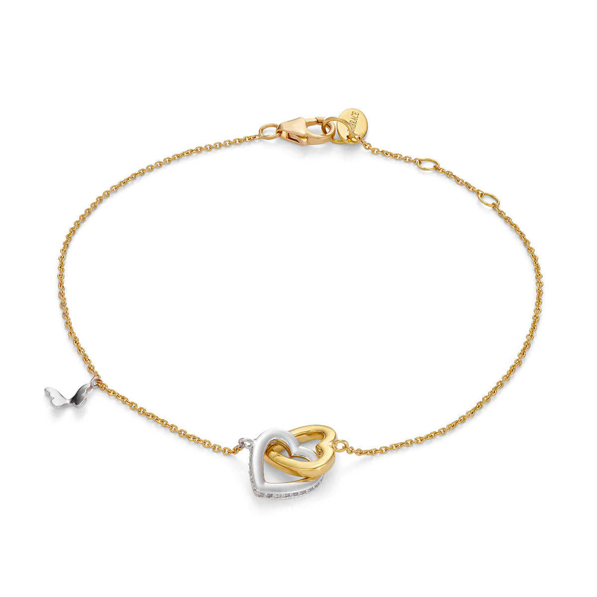 Two Toned Heart Embrace Bracelet-The Diamond Setter