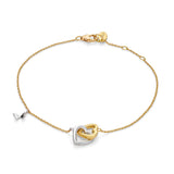Two Toned Heart Embrace Bracelet-The Diamond Setter