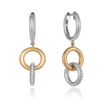Two Toned Embrace Earrings-The Diamond Setter