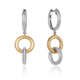 Two Toned Embrace Earrings-The Diamond Setter