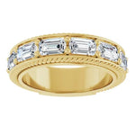 East to West setting of Emerald Cut Eternity Ring-The Diamond Setter