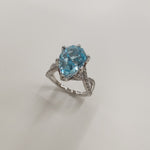 Exquisite Sky blue topaz dress ring-The Diamond Setter