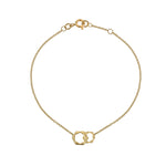 Gold Molten Circle bracelet-The Diamond Setter