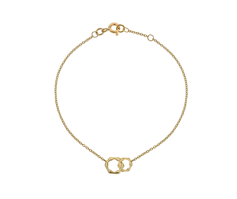 Gold Molten Circle bracelet-The Diamond Setter