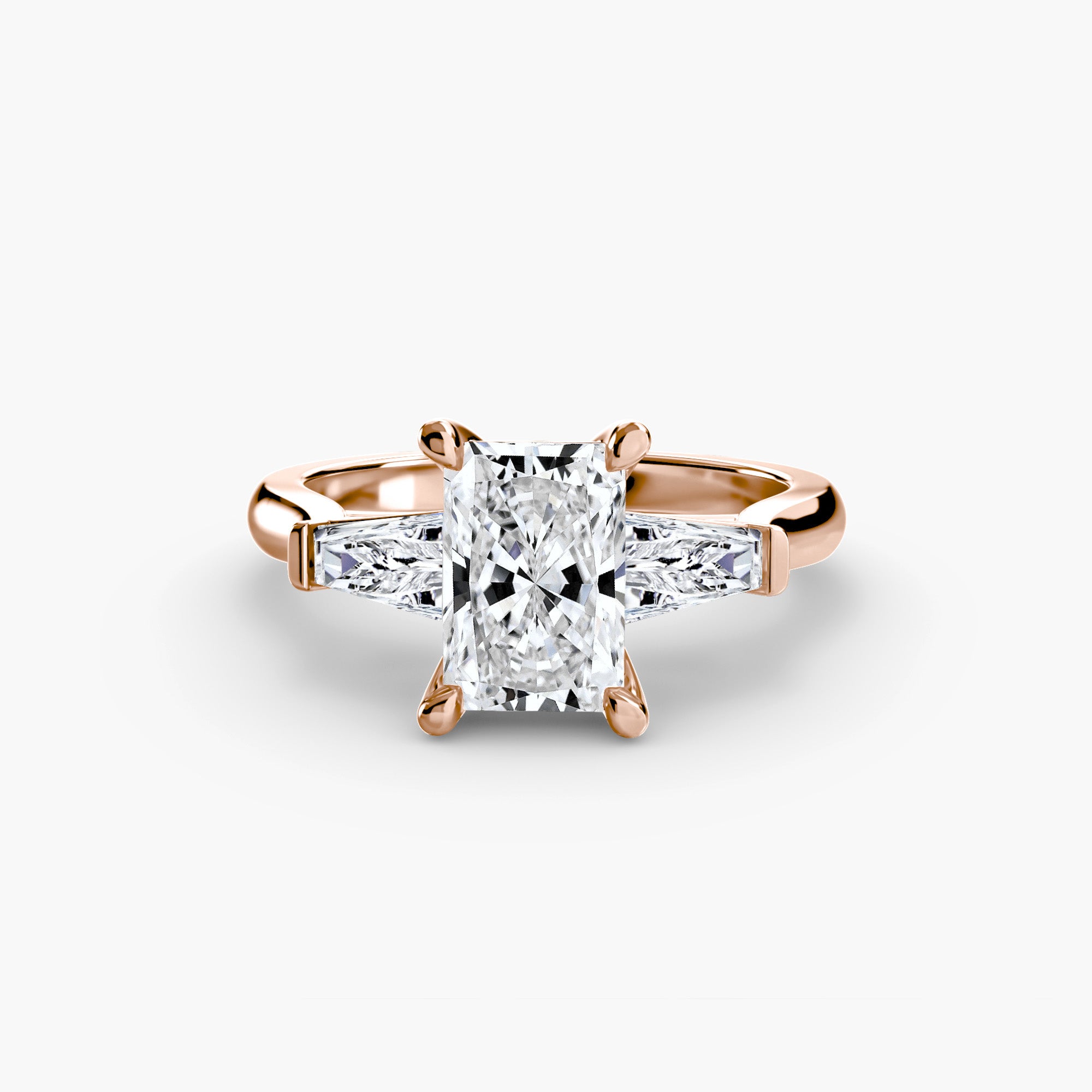 Three-Stone Ring (Baguette Side Stones) 2-setting-The Diamond Setter