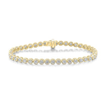 18ct Yellow Gold Diamond-Set Tennis Bracelet-The Diamond Setter