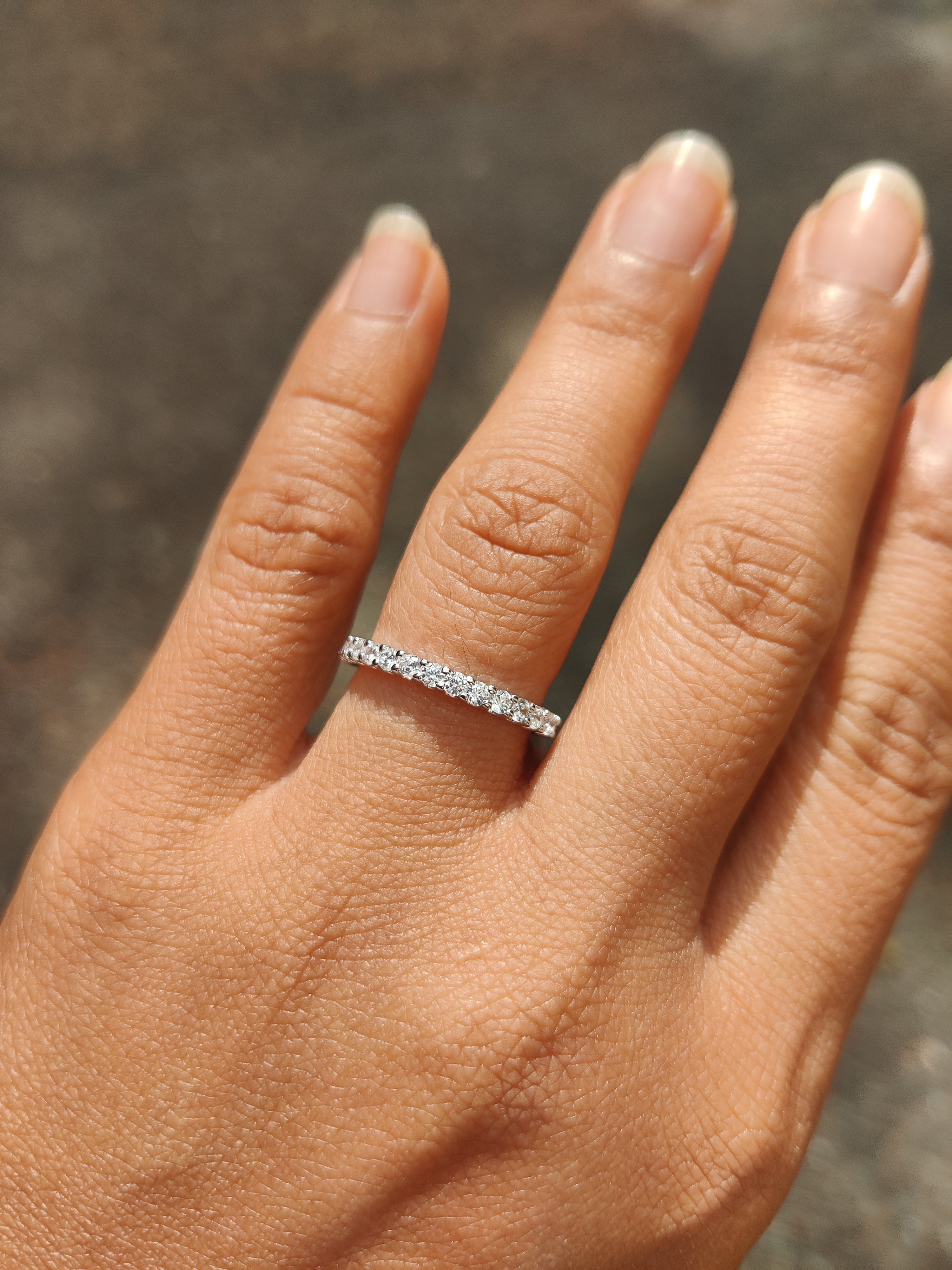 Half eternity round diamond anniversary ring-The Diamond Setter