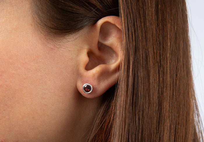 Stud Earrings Lady in Red-The Diamond Setter