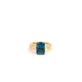 Wave blue topaz dress ring-The Diamond Setter