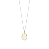 925 Mother of Pearl Pebble Design Pendant-The Diamond Setter