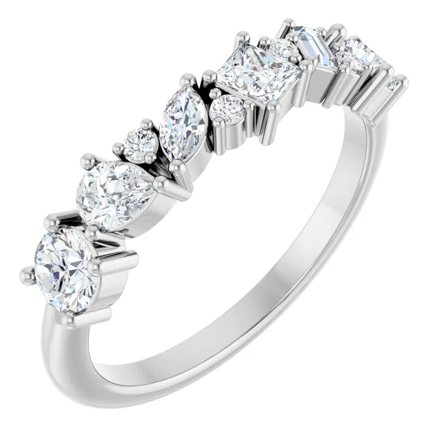 Medley of diamonds eternity ring-The Diamond Setter