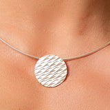 Pendant Silver Wave-The Diamond Setter