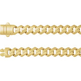 Solid Gold Monaco Edge Curb 22" Chain-The Diamond Setter