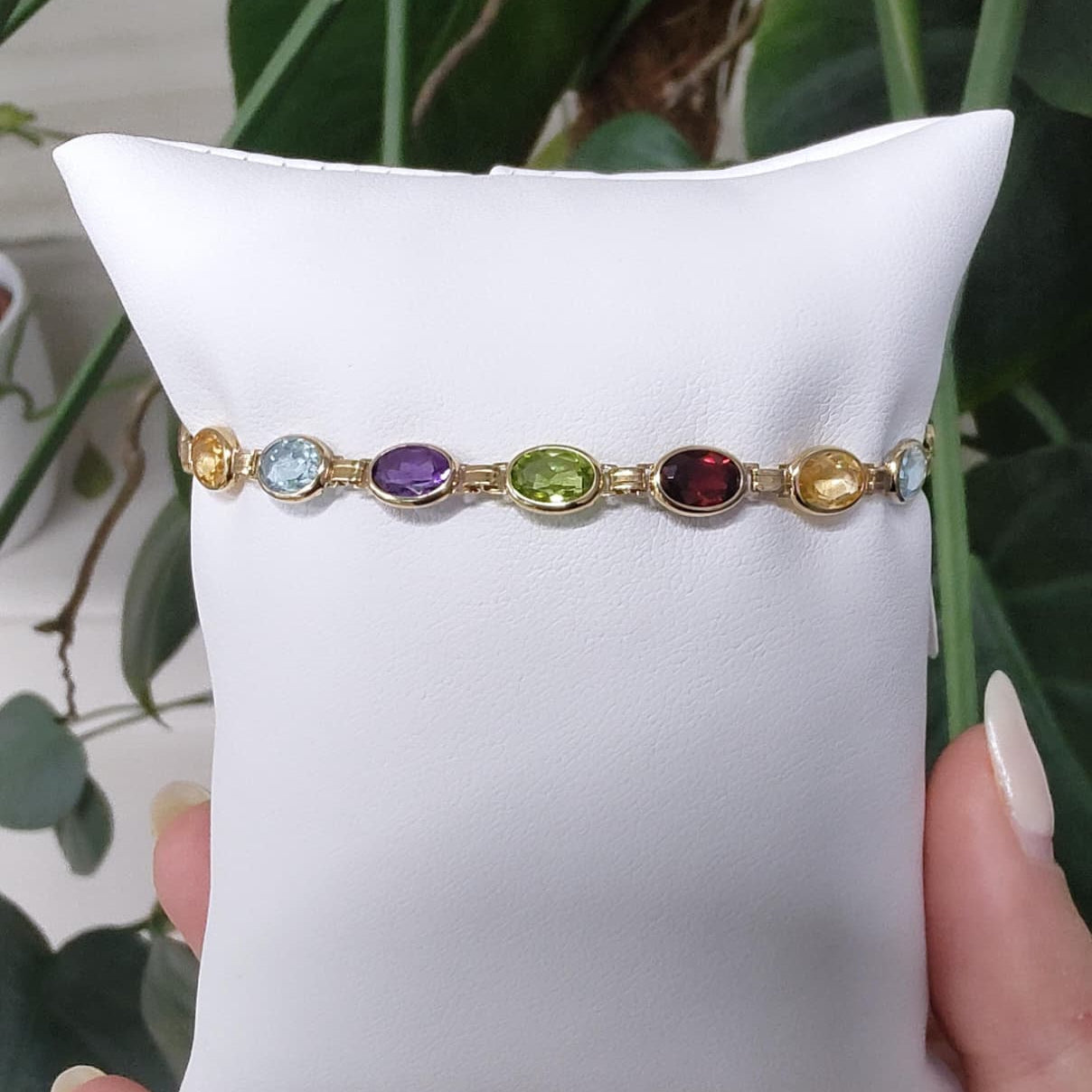14ct Yellow Gold Precious Gem Stone Bracelet-The Diamond Setter