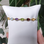 14ct Yellow Gold Precious Gem Stone Bracelet-The Diamond Setter