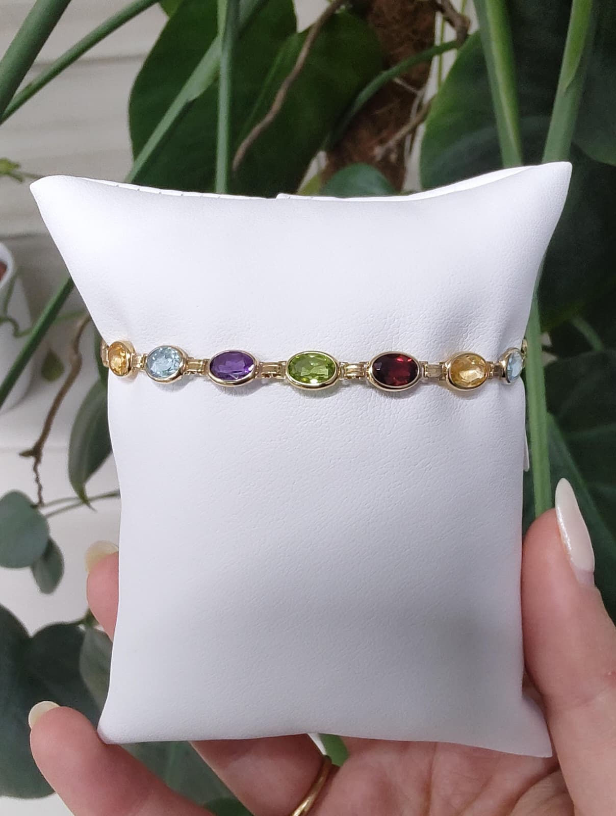 14ct Yellow Gold Precious Gem Stone Bracelet-The Diamond Setter