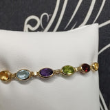 14ct Yellow Gold Precious Gem Stone Bracelet-The Diamond Setter