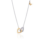 Two Toned Heart Embrace Neckpiece-The Diamond Setter