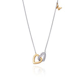 Two Toned Heart Embrace Neckpiece-The Diamond Setter
