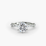 Solitaire with Eternity Pavé-setting-The Diamond Setter