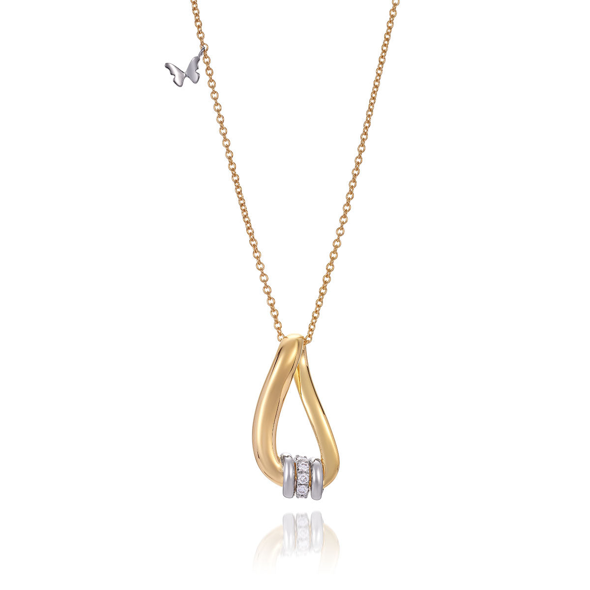 Diamond Looped Embrace Pendant-The Diamond Setter