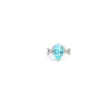 Exquisite Sky blue topaz dress ring-The Diamond Setter