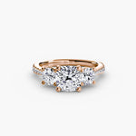 Three-Stone with Pavé Band-setting-The Diamond Setter