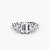 Three-Stone with Pavé Band-setting-The Diamond Setter