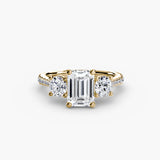Three-Stone with Pavé Band-setting-The Diamond Setter