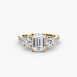Three-Stone with Pavé Band-setting-The Diamond Setter