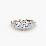 Three-Stone with Pavé Band-setting-The Diamond Setter