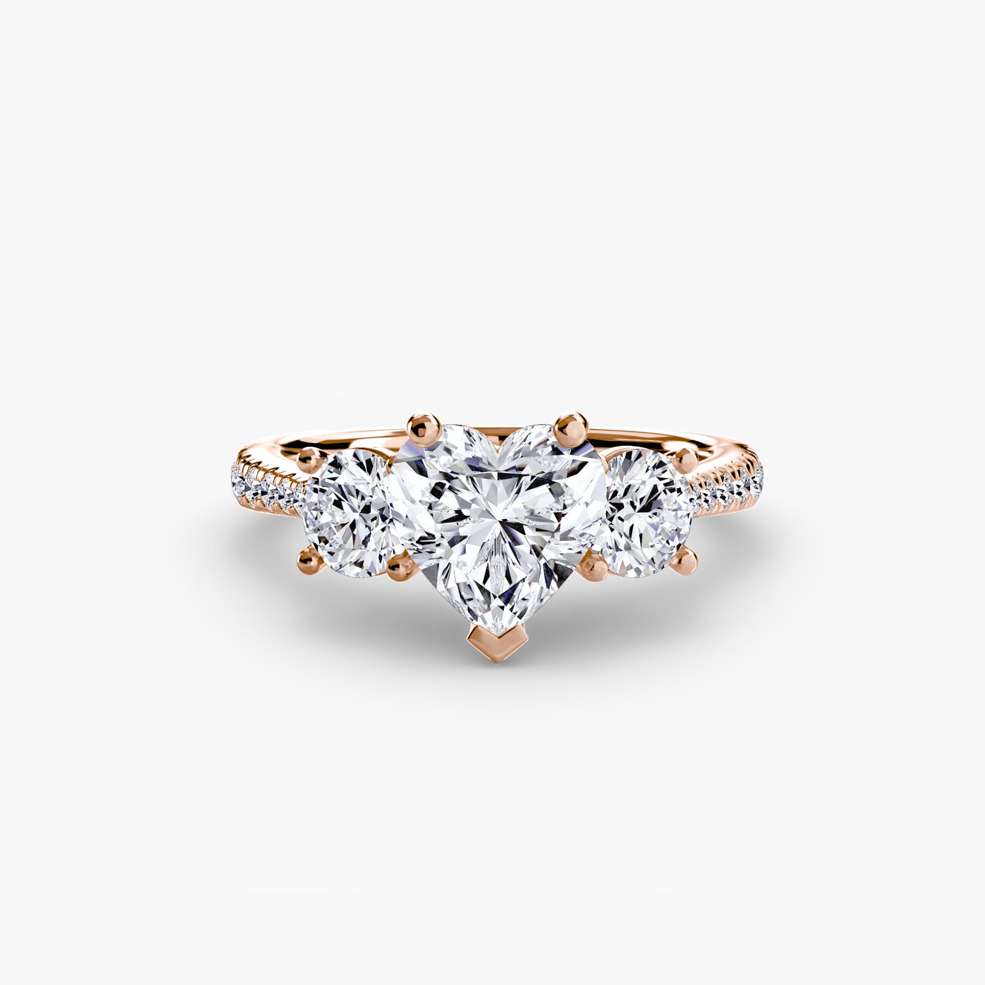 Three-Stone with Pavé Band-setting-The Diamond Setter