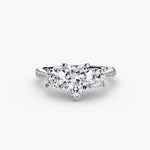 Three-Stone with Pavé Band-setting-The Diamond Setter