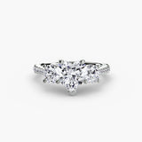 Three-Stone with Pavé Band-setting-The Diamond Setter