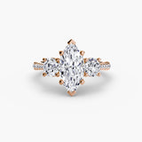 Three-Stone with Pavé Band-setting-The Diamond Setter