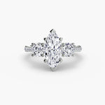 Three-Stone with Pavé Band-setting-The Diamond Setter