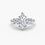 Three-Stone with Pavé Band-setting-The Diamond Setter