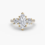 Three-Stone with Pavé Band-setting-The Diamond Setter