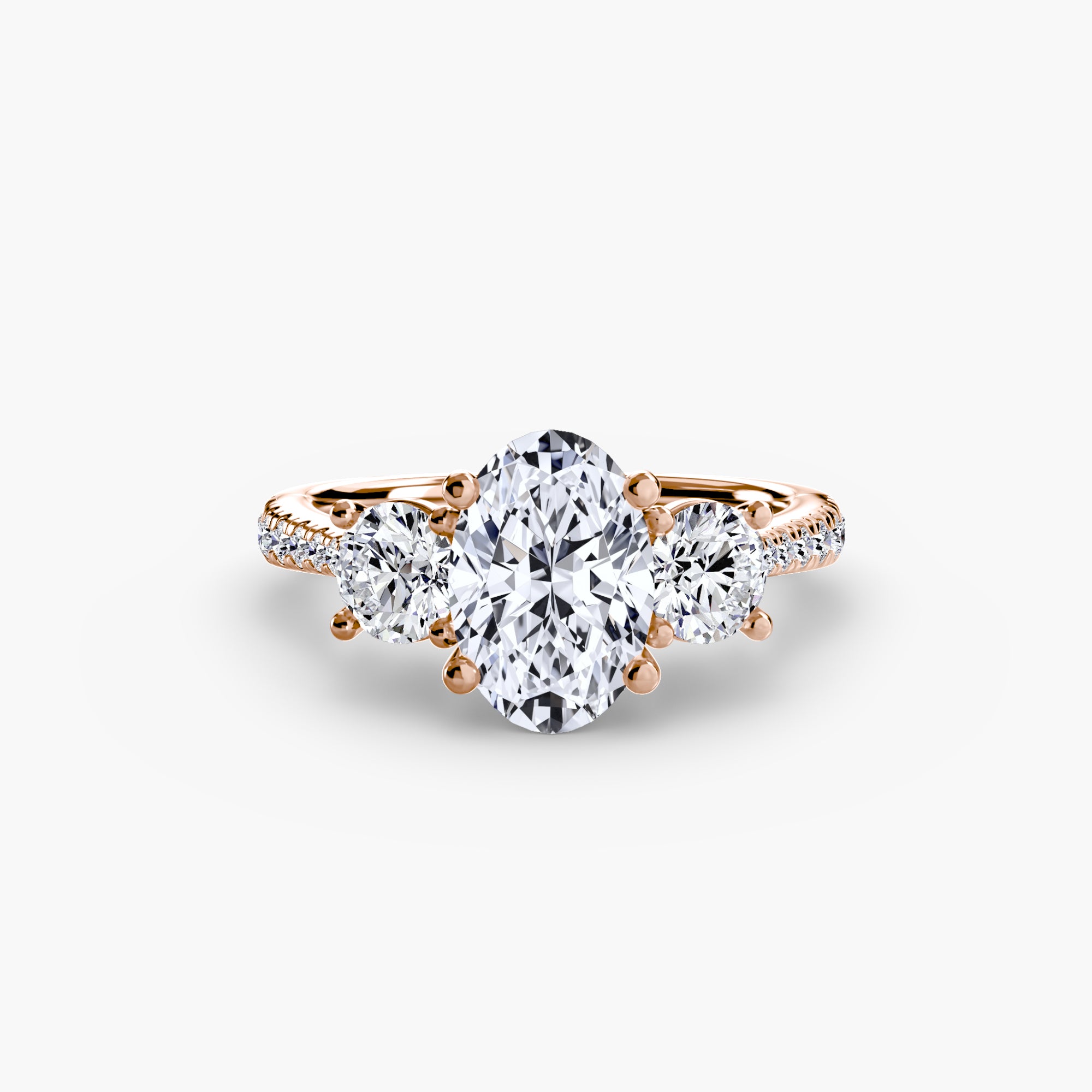 Three-Stone with Pavé Band-setting-The Diamond Setter