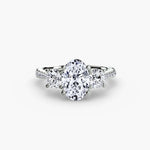 Three-Stone with Pavé Band-setting-The Diamond Setter