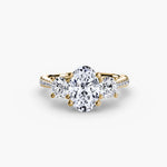 Three-Stone with Pavé Band-setting-The Diamond Setter