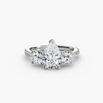 Three-Stone with Pavé Band-setting-The Diamond Setter